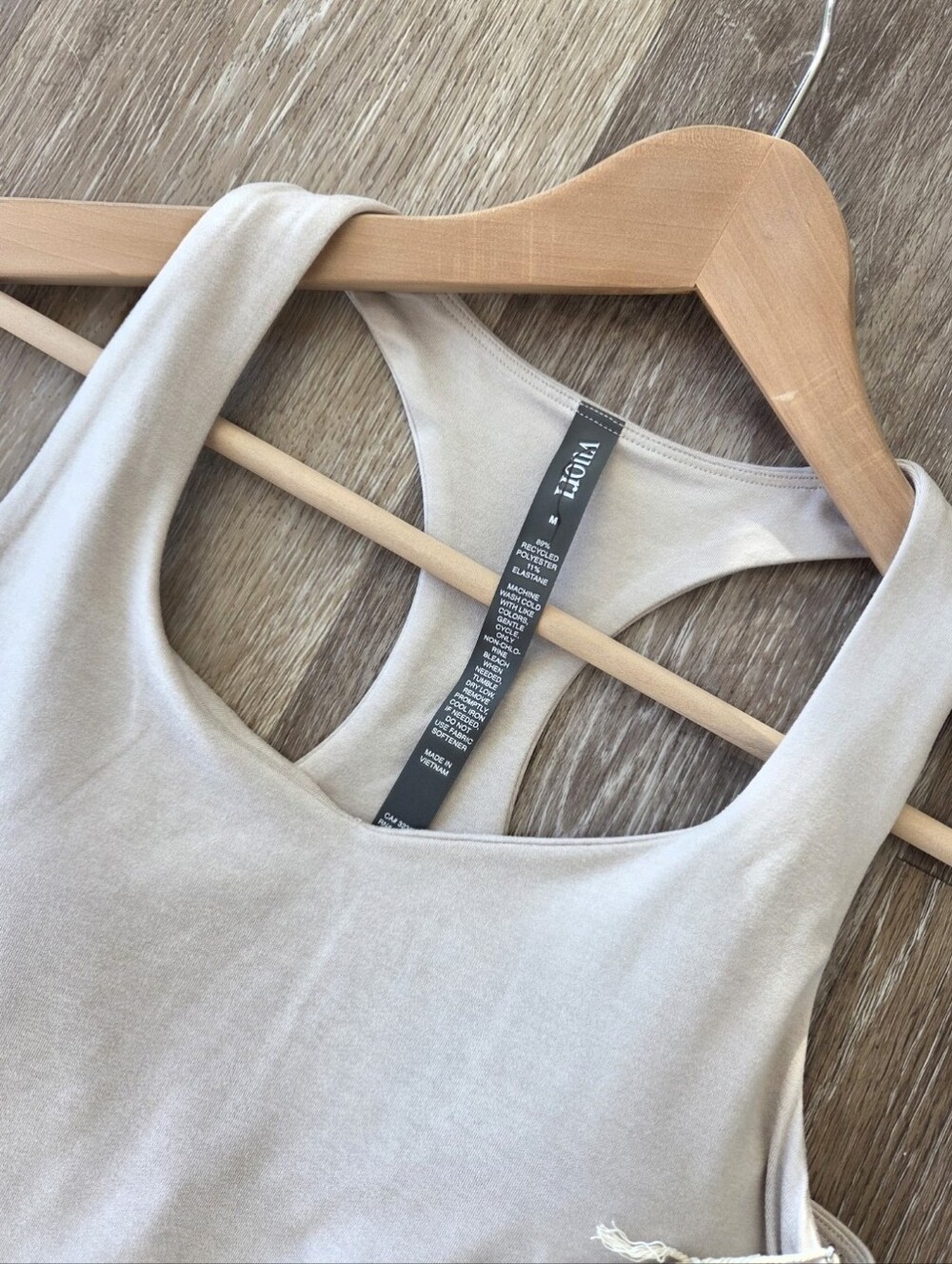 Vuori Halo Racerback Dress Sundress  NWT Ecru Heather Athleisure Casual - Picture 9 of 11